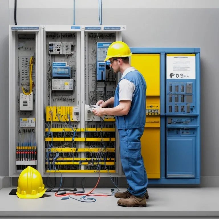 Cableado organizado en tablero eléctrico comercial
